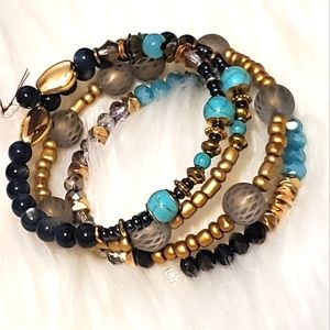 Heaven's Corner Mixed Blue & Gold Bracelet